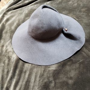 NWT EUGENIA KIM Grey Catherine Felt Hat with Brass
